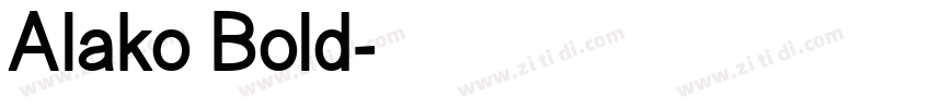 Alako Bold字体转换